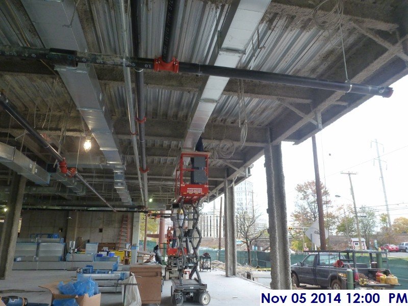 Installing duct work at the 1st Floor Facing East (800x600)
